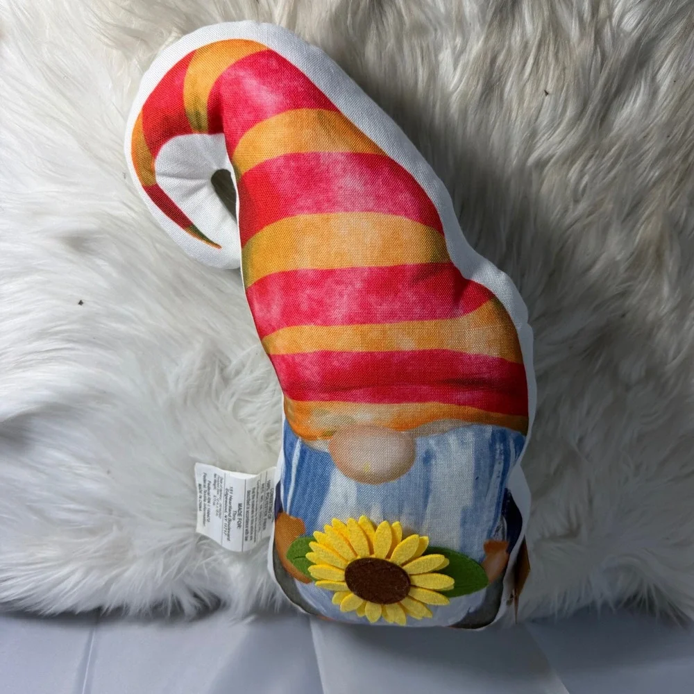 Thro by Marlo Lorenz Sunflower Gnome Decorative Pillow Spring Summer Decor 18in
